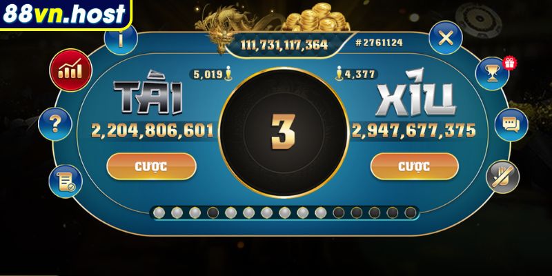 Lựa chọn cược Tài hoặc Xỉu